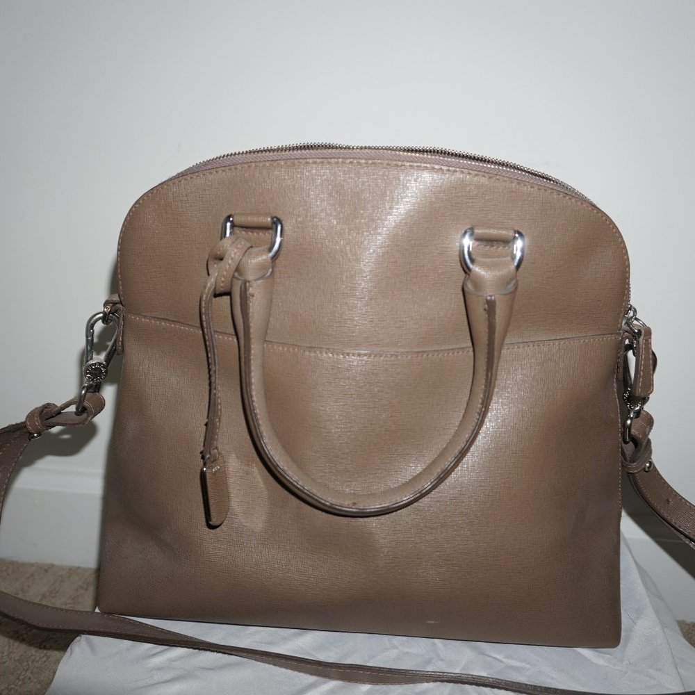 FURLA DOME TOTE BAG COGNAC